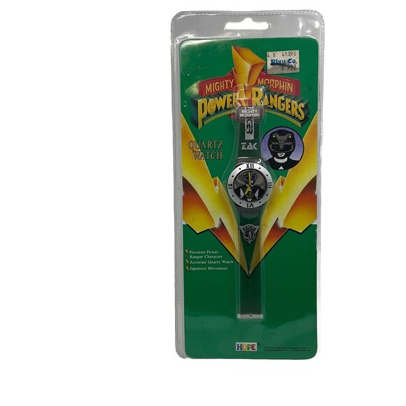 Mighty Morphin Power Rangers Quartz Watch Black Ranger 1994 - Picture 2 of 5